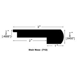 Engineered Hardwood Moldings - Maple Old West - Chocolate - Chocolate / Flush Stair Nose / 78" x 3" x 1/2" Engineered Hardwood Moldings - Maple Old West - Chocolate - Chocolate / Flush Stair Nose / 78" x 3" x 1/2"