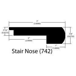 Engineered Hardwood Moldings - Phoenix - Fontainebleau - Fontainebleau / Flush Stair Nose / 78" x 3" x 7/8" Engineered Hardwood Moldings - Phoenix - Fontainebleau - Fontainebleau / Flush Stair Nose / 78" x 3" x 7/8"