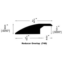 Engineered Hardwood Moldings - Maple Old West - Chocolate - Chocolate / Overlap Reducer / 78" x 2-1/4" x 5/8" Engineered Hardwood Moldings - Maple Old West - Chocolate - Chocolate / Overlap Reducer / 78" x 2-1/4" x 5/8"