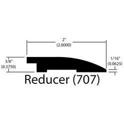 Engineered Hardwood Moldings - Myth Birch - Arthur - Arthur / Flush Reducer / 78" x 2" x 3/8" Engineered Hardwood Moldings - Myth Birch - Arthur - Arthur / Flush Reducer / 78" x 2" x 3/8"