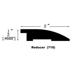 Engineered Hardwood Moldings - Maple Old West - Chocolate - Chocolate / Flush Reducer / 78" x 2" x 1/2" Engineered Hardwood Moldings - Maple Old West - Chocolate - Chocolate / Flush Reducer / 78" x 2" x 1/2"