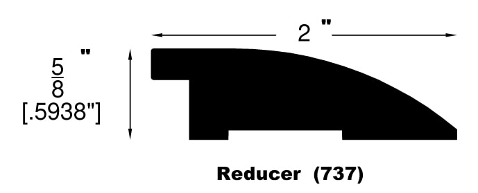 Smooth Natural / Flush Reducer / 48" x 2" x 5/8" Engineered Hardwood Moldings - Acacia - Smooth Natural 0