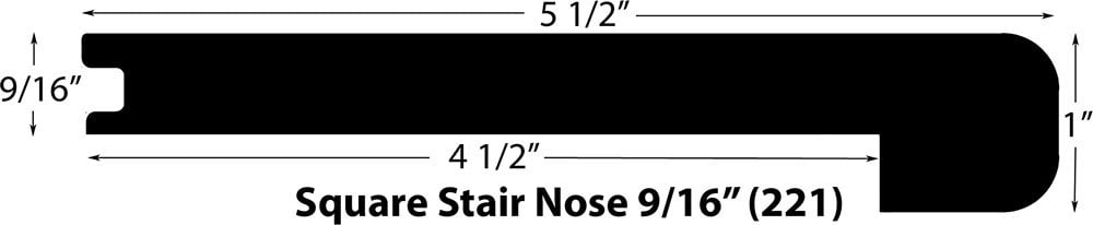 Abalone / Stair Nose / 94" x 5 1/2" x 1" Engineered Hardwood Moldings - Rhode Island Oak - Abalone 0