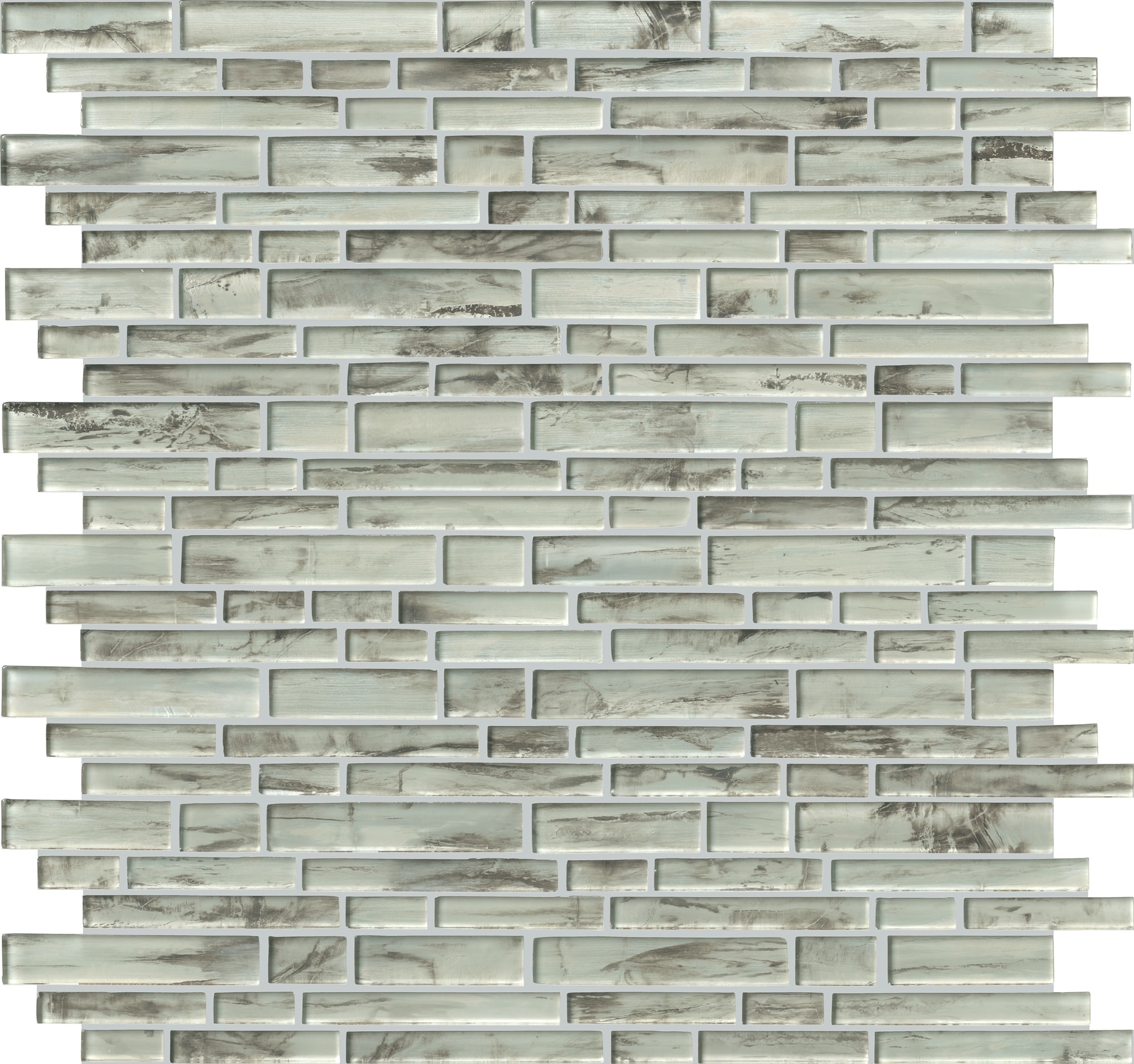 Silvermist Interlocking 8mm / Pattern / Mixed Glass Mosaic - Silvermist Collection 0
