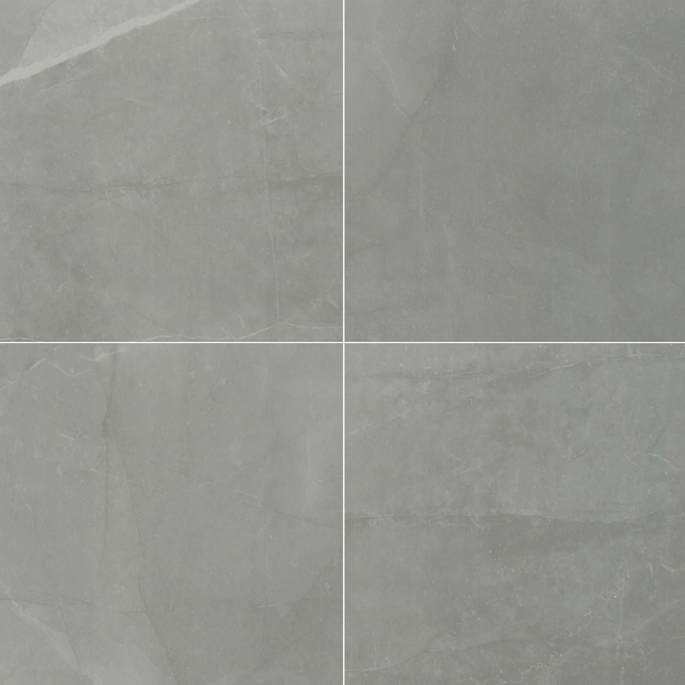 Slate Grey / 24"x24" / POLISHED Porcelain Tile - Riverbank Stone Series 0