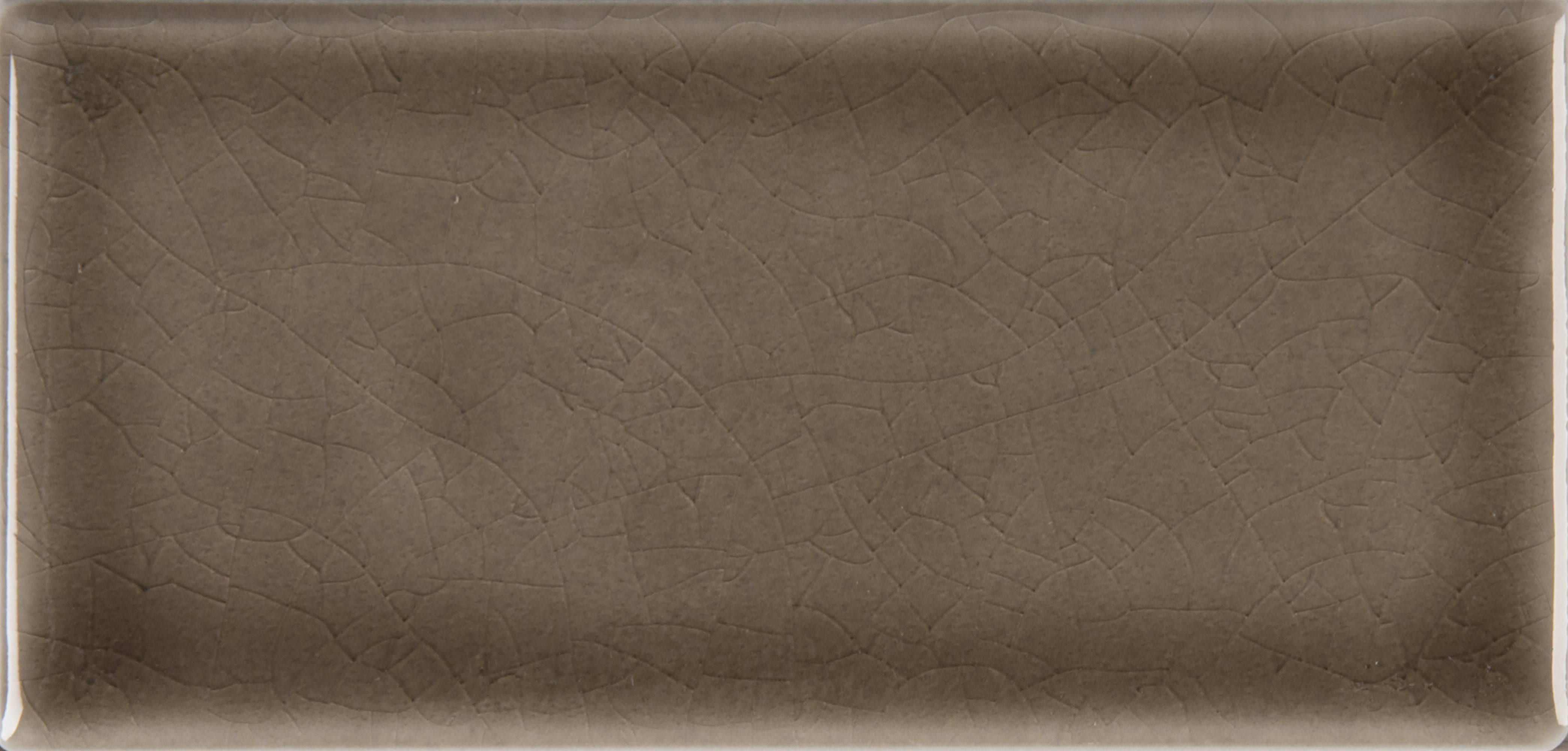 Glazed Handcrafted / 3"x6" / Glossy Ceramic Tile - Artisan Taupe 0
