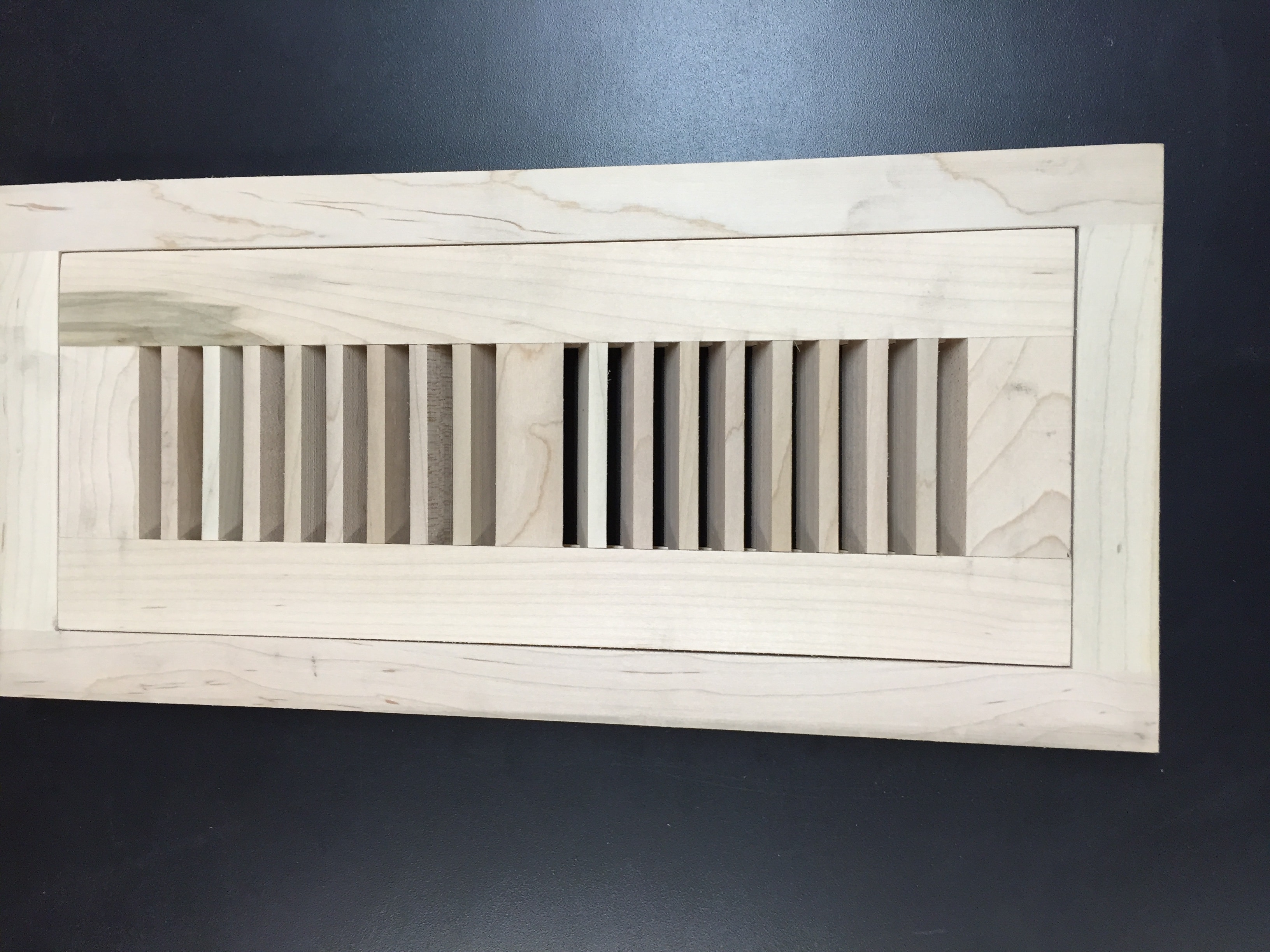 Flushmount Unfinished Vent / Hard Maple / 6" X 10" / Flushmount Vent Floor Molding - Flush Mount Hardwood Floor Vents 0