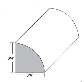 Quarter Round / Hickory / 3/4" X 3/4" / Wm105 Floor Molding - Unfinished Hardwood Floor Moldings 0
