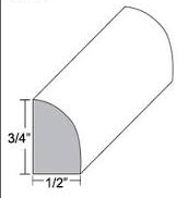 Shoe Mold / White Oak / 1/2" X 3/4" / Wm126 Floor Molding - Unfinished Hardwood Floor Moldings 0