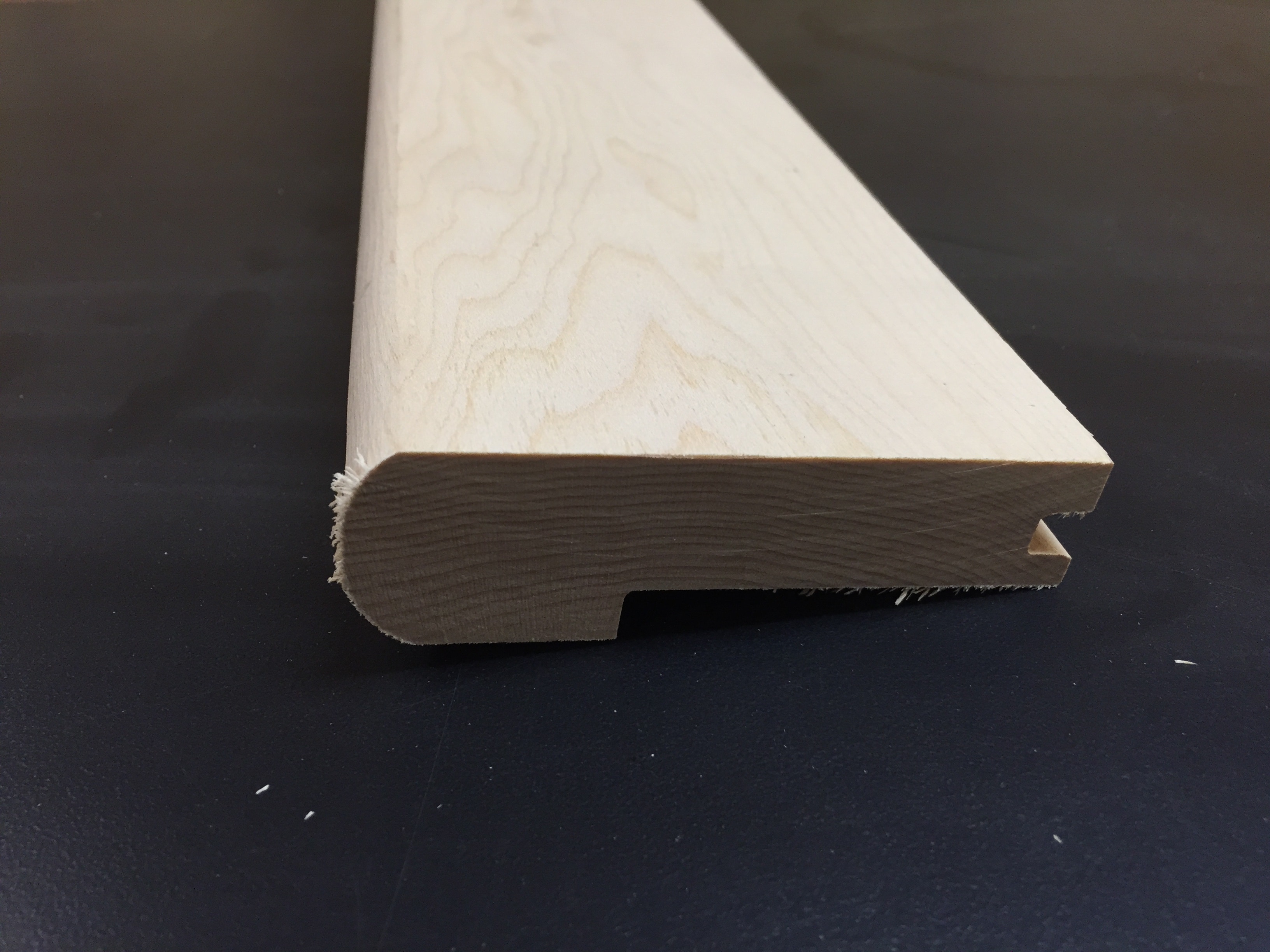 Stair Nosing / Hard Maple / 1-1/16" X 3-1/2" / Stair Nosing Floor Molding - Unfinished Hardwood Floor Moldings 0