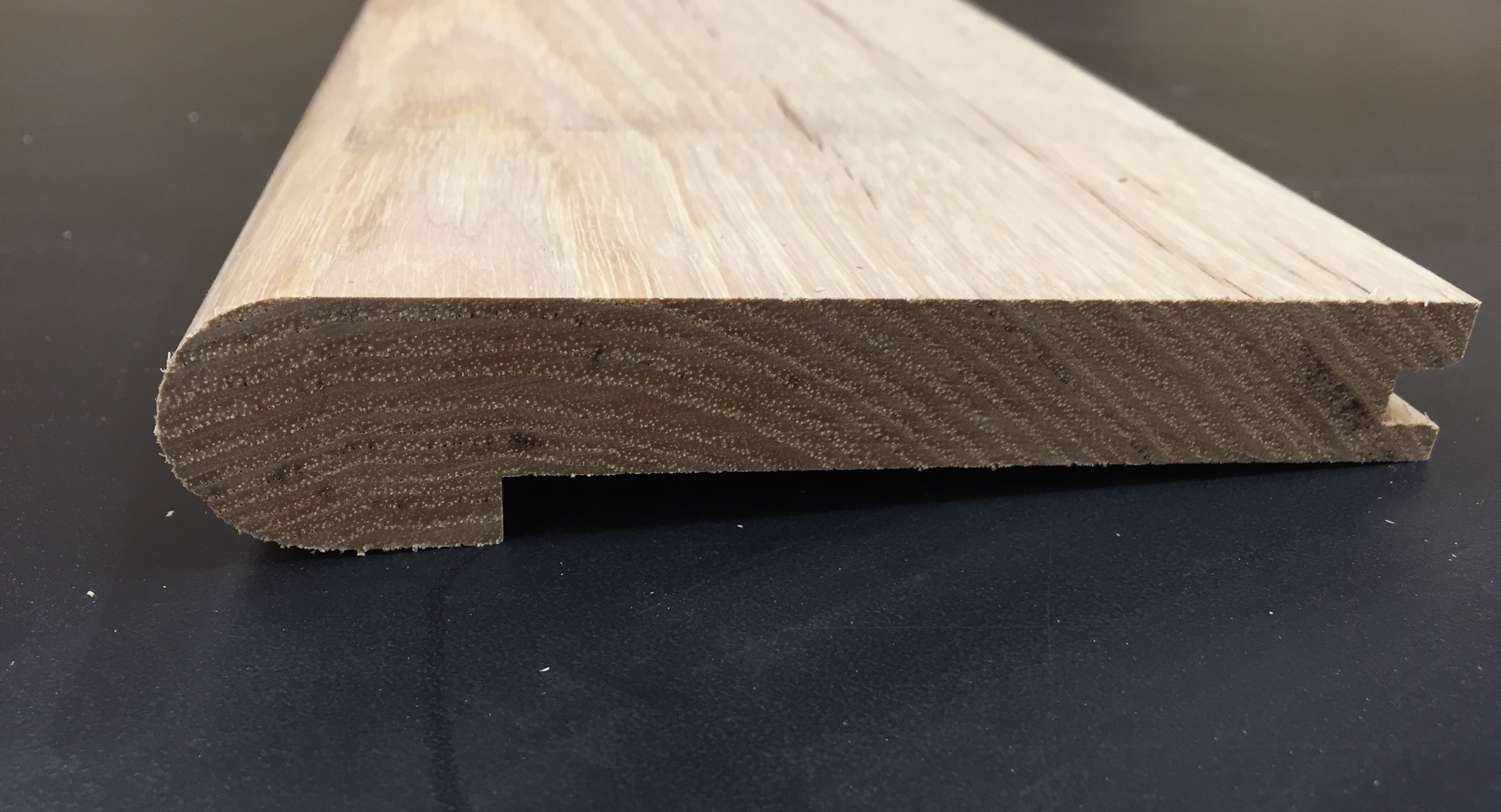 Stair Nosing / Hickory / 1-1/16" X 5.25" / Stair Nosing Wood + Supply - Unfinished Hardwood Floor Moldings 0