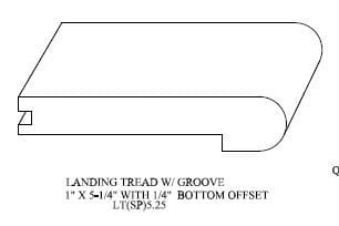 Stair Nosing / Walnut / 1-1/16" X 5.25" / Stair Nosing Wood + Supply - Unfinished Hardwood Floor Moldings 0