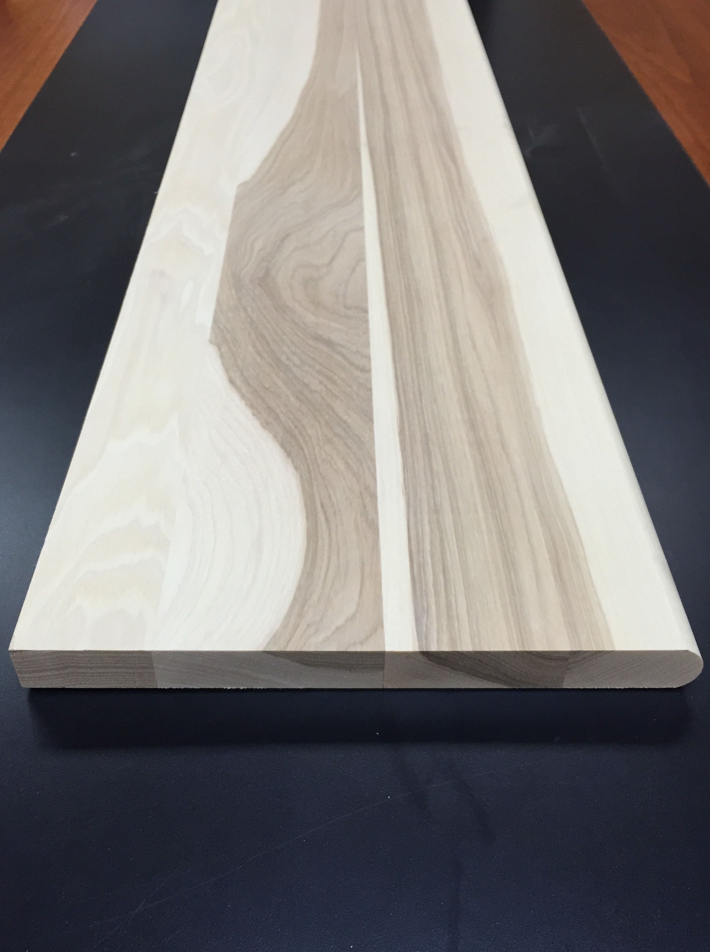 Unfinished Stair Tread / Hickory / 1-1/16" X 60" / Tread Flooring Molding - Unfinished Hardwood Stair Tread 0