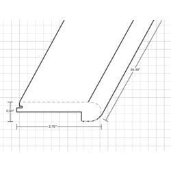 Laminate Moldings - Formosa Collection - Polar Champagne - Polar Champagne / Flush Stair Nose / 94.9"x 2.75"x 0.94" Laminate Moldings - Formosa Collection - Polar Champagne - Polar Champagne / Flush Stair Nose / 94.9"x 2.75"x 0.94"