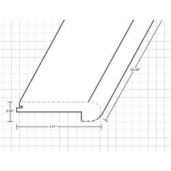 Vinyl Moldings - Hutrindo Collection - Ananda - Ananda / Flush Stair Nose / 94.5"x 4.4"x 1" Vinyl Moldings - Hutrindo Collection - Ananda - Ananda / Flush Stair Nose / 94.5"x 4.4"x 1"