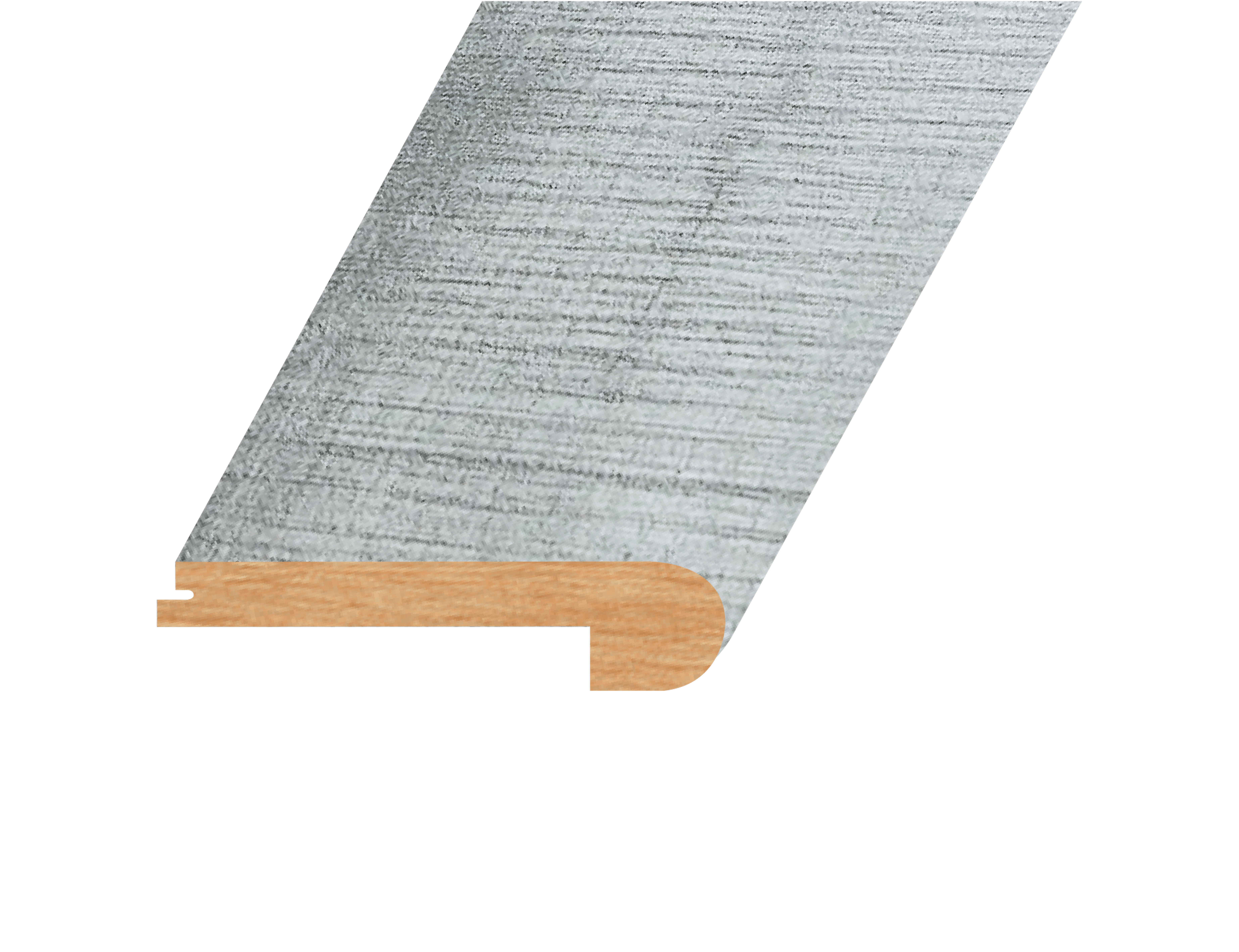 Intrepid Nickel / Flush Stair Nose / 94.5"x 4.5"x 1" Laminate Moldings - Summa Collection - Intrepid Nickel 0