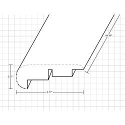 Laminate Moldings - Wide Board Collection - Peruvian Gingerwood - Peruvian Gingerwood / Overlap Stair Nose / 94.9"x 2.17"x 0.71" Laminate Moldings - Wide Board Collection - Peruvian Gingerwood - Peruvian Gingerwood / Overlap Stair Nose / 94.9"x 2.17"x 0.71"