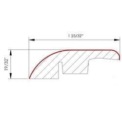 Laminate Moldings - 12mm Wide Board Collection - Hickory Antique - Hickory Antique / Reducer / 94.5"x 1-25/32"x 19/32" Laminate Moldings - 12mm Wide Board Collection - Hickory Antique - Hickory Antique / Reducer / 94.5"x 1-25/32"x 19/32"