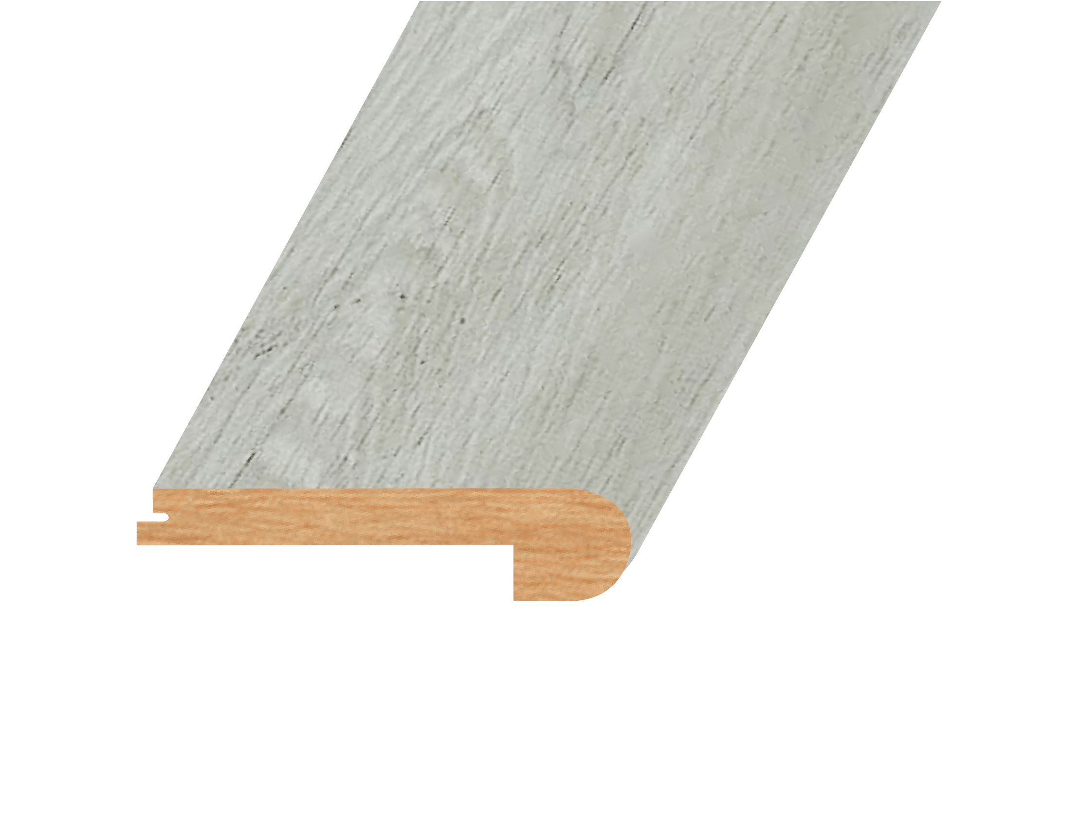 Smoked Pewter / Flush Stair Nose / 94.5"x 4.5"x 1" Vinyl Moldings - XL Omnia Collection - Smoked Pewter 0