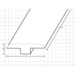 Vinyl Moldings - Hutrindo Collection - Ananda - Ananda / T-Molding / 94.5"x 1.8"x 0.5" Vinyl Moldings - Hutrindo Collection - Ananda - Ananda / T-Molding / 94.5"x 1.8"x 0.5"