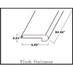 Laminate Moldings - Legendary Collection - True Cognac - True Cognac / Flush Stair Nose / 94.5"x 4.41"x 0.94" Laminate Moldings - Legendary Collection - True Cognac - True Cognac / Flush Stair Nose / 94.5"x 4.41"x 0.94"