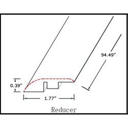 Vinyl Moldings - Gradient Collection - Asuza - Azusa / Reducer / 94.5"x 1.77"x 0.39" Vinyl Moldings - Gradient Collection - Asuza - Azusa / Reducer / 94.5"x 1.77"x 0.39"