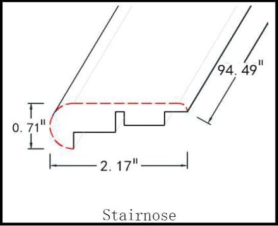 Odessa Tempest / Stairnose / 94.5" x 2.17" x 0.71" Laminate Moldings- 12mm Russia Collection - Odessa Tempest 0