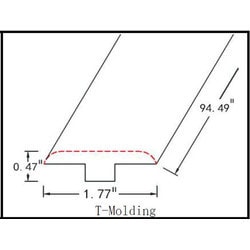 Laminate Moldings - Legendary Collection - True Cognac - True Cognac / T-Molding / 94.5"x 1.81"x 0.47" Laminate Moldings - Legendary Collection - True Cognac - True Cognac / T-Molding / 94.5"x 1.81"x 0.47"