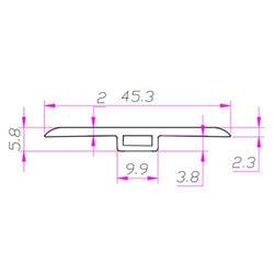 Vinyl Moldings - Legendary Collection - Scribe - Scribe / T-Molding / 94.49"x 1.77"x 0.165" Vinyl Moldings - Legendary Collection - Scribe - Scribe / T-Molding / 94.49"x 1.77"x 0.165"