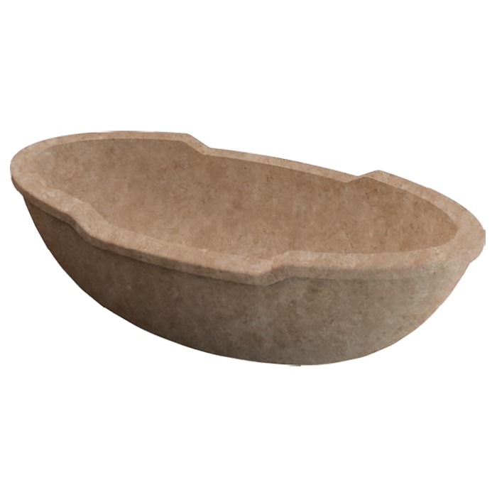Cappucino Marble / W:36", L:72", H: 22" / Honed(Matte) / Oval / TB1 Natural Stone Bathtubs 0