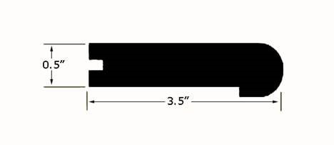 El Dorado / Stair Nose / 94"x 3-1/2"x 9/16" / Matte Engineered Hardwood Moldings - Artisan Brushed Oak - El Dorado 0