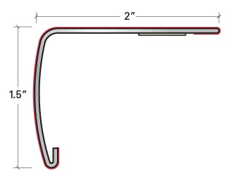 Mustang / Versaedge Extra Tall Stair Nose / 94" x 2" x 1 1/2" Toklo Laminate Moldings - 8mm Equestrian - Mustang 0